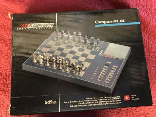 Vintage 1986 Scisys Kasparov Electronic Companion Iii Chess Game 17 Lvl Computer