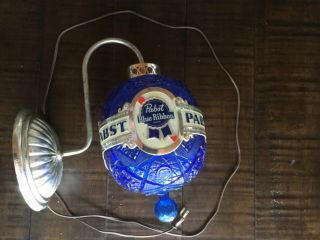 Vintage Pabst Blue Ribbon Beer Electric Spinning Wall Light Lamp Retro Cool