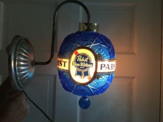 Vintage Pabst Blue Ribbon Beer Electric Spinning Wall Light Lamp retro cool 3