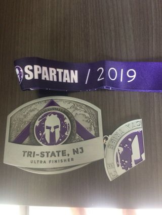 Rare 2019 Spartan Race Jersey Ultra Beast Medal W/wedge