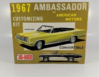 Vintage 1967 Amc Ambassador Convertible 1/25 Model Kit By Jo - Han - Unbuilt