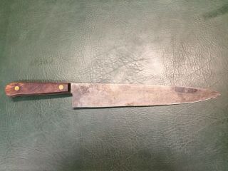 Vintage LAMSON & GOODNOW Carbon Steel Chef ' s Knife 12” Blade 6166 7