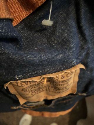 Vintage Levi ' s Denim Sling Tote Bag Rare 6