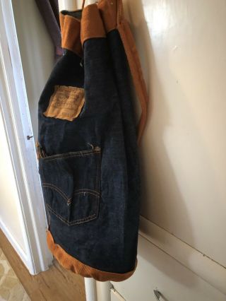 Vintage Levi ' s Denim Sling Tote Bag Rare 7
