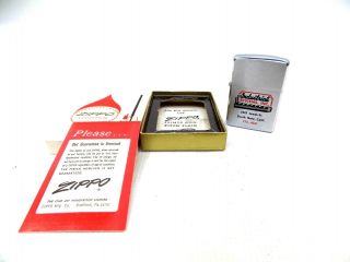 Vtg 1967 Unfired Zippo Advertising Industrial Systems Inc.  W/ Box & Guarantee