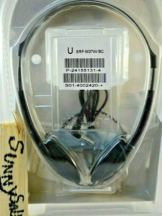 Sony Walkman Stereo Headphones Vintage Vgt Srf - M37w Foam Black Plastic 3.  5mm