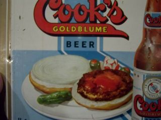 1950 ' s Cooks Beer RARE metal sign 11 