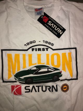 Rare Vintage 90s 1995 Saturn Car Shirt Dealership Promo Truck Automobile