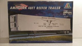 Vintage Italeri 1/24 Scale American 48ft Reefer Trailer Plastic Model Kit