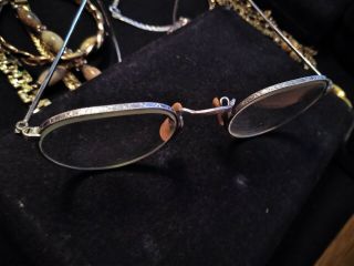 Bausch & Lomb Arco Etched Gold Glasses Frames 1/10 12K GF Gold Spectacles 8
