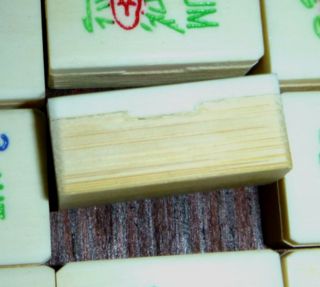 Vintage Mah Jong 166 Tile Set With Wood Box Complete 7