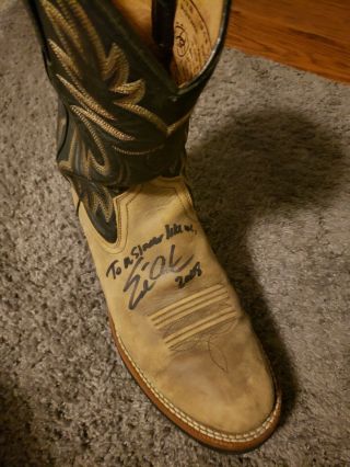 Eric Church Hand Signed Autographed Authentic Ariat Boot - From 2008 Tour Rare