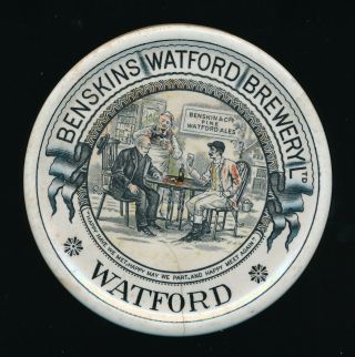Benskins Watford - Vintage Ceramic Syphon Coaster.  Fast Post