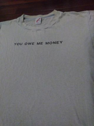 Vintage Sub Pop You Owe Me Money Concert Tour Shirt Nirvana