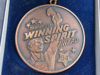 Vintage Snap On Tools Rare Winning Spirit Award 1984 Dealer Salesman Medal W Box