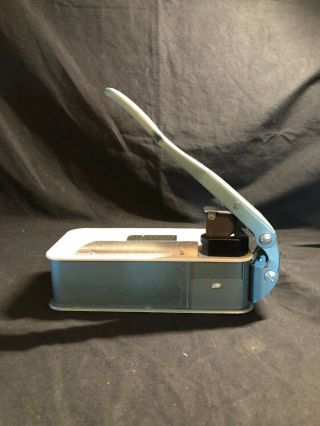 Vintage Blue Lassco Corner Rounder Model 20 1/4” Radius Die Cutter Made in USA 2