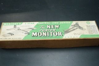 Junior Monitor Mercury Control Line Model Airplane Kit Vintage