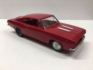 Vintage Amt 1967 Plymouth Barracuda Dealer Promotional Model Promo Toy Car (red)