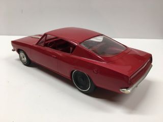 Vintage AMT 1967 Plymouth Barracuda Dealer Promotional Model Promo Toy Car (RED) 2