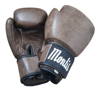 Montis Old School Vintage Classic Retro Brown Leather Boxing Gloves