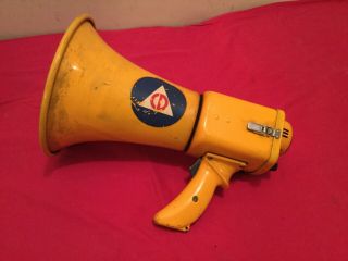 Civil Defense Loud Speaker Bull Horn Rare