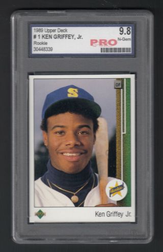 Vintage Ken Griffey Jr 1989 Upper Deck Rookie Card 1 Mariners Graded 9 Nmmt