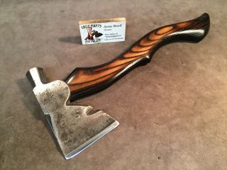 Vintage Shapleigh Carpenter Axe Hatchet Hammer Polished Custom Jesse Reed Handle
