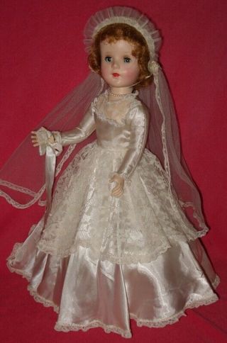 Ao Vintage 1952 - 54 American Character 21 " Walker Sweet Sue Bride Doll