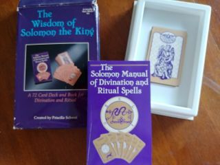 The Wisdom Of Solomon The King 72 Card Deck And Book 1988,  Used/opened,  Rare Oop