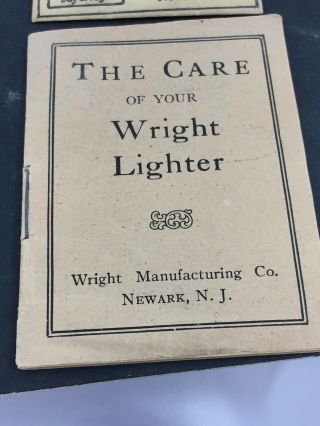 Vintage Semi Automatic WRIGHT Pocket Lighter Ephemera - Booklet & Flint Envelope 2