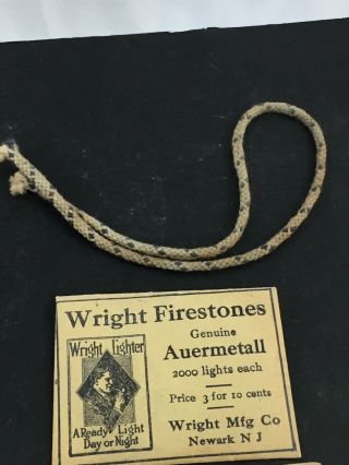 Vintage Semi Automatic WRIGHT Pocket Lighter Ephemera - Booklet & Flint Envelope 4