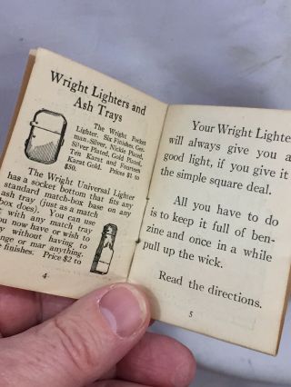 Vintage Semi Automatic WRIGHT Pocket Lighter Ephemera - Booklet & Flint Envelope 7