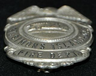 Vintage Obsolete St.  Simons Island GA Fire Dept.  Fire - Police Badge Georgia SSI 5