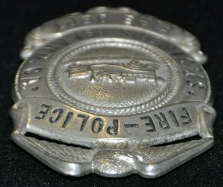 Vintage Obsolete St.  Simons Island GA Fire Dept.  Fire - Police Badge Georgia SSI 7