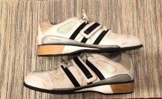 Rare Adidas Ironwork 3 (iii) Olympic Weightlifting Shoe,  Size 12.  5,  Wooden Heel