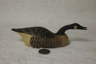 Vintage Miniature Hand Carved Goose Decoy 2