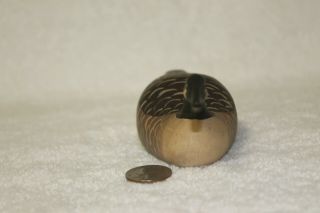Vintage Miniature Hand Carved Goose Decoy 3