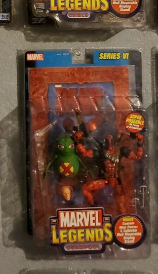 Marvel Legends deadpool toy biz red foil variant Rare series VI 3