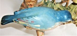 Rare Weller Pottery Woodcraft Bluebird & Apple Wall Pocket Vase 1920s. 3