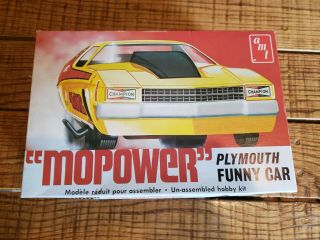 Rare Vintage Amt " Mopower " Plymouth Funny Car 1/25 Scale T351