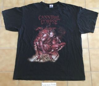 Vtg 2000 Cannibal Corpse Bloodthirst American Tour T Shirt Death Metal Xl 90s