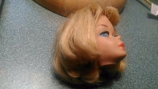 Mattel Barbie American Girl Rare Platinum Blond Long Hair Head Only 1965 Doll 2