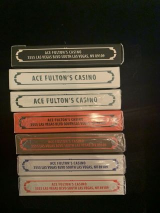 Ace Fulton ' s Casino Playing Cards Full Set (7decks) Rare,  Art Of Play 4