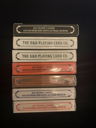 Ace Fulton ' s Casino Playing Cards Full Set (7decks) Rare,  Art Of Play 6