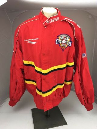 Vintage 90s Firestone Chip Ganassi Target Racing Cart/fedex Red Jacket Xlarge