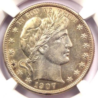 1907 - D Barber Half Dollar 50c - Ngc Au Details - Rare Date - Certified Coin