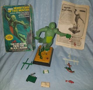 Vintage 1975 Aurora The Creature From The Black Lagoon Model Kit W/box