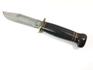 Rare 1949 - 53 Marbles Ideal Knife Bakelite Pommel Leather Handle 1379 - St