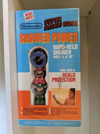 Vintage 1989 Nintendo Mario Bros.  Shower Power Handheld Shower -