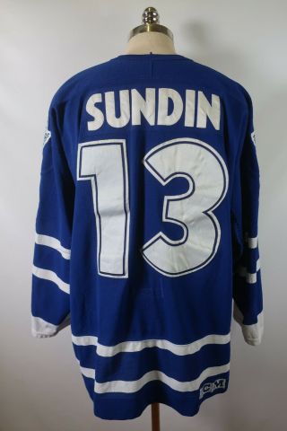 A08973 VTG CCM Toronto Maple Leafs Sudin 13 NHL Ice Hockey Jersey Size 58 2